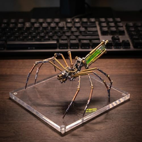 3D Metal Puzzles for Adults Teens-140+Pcs-Mechanical Spider Bee Insect Models-3 Hours to Build-Ideal for Birthday Gifts and Decorations(Mechanical Spider A) - style: Mechanical Spider A