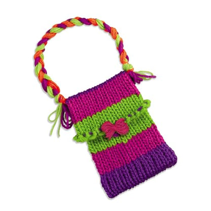 4M Knitting & Crochet Kit for Kids Ages 8-12 – Learn to Knit with French Knitting Reel, Crochet Hooks, Yarn, Scarf & Handbag Projects, Beginner Craft Set for Girls and Boys, STEM Arts & Crafts Gift - style: Knitting & Crochet