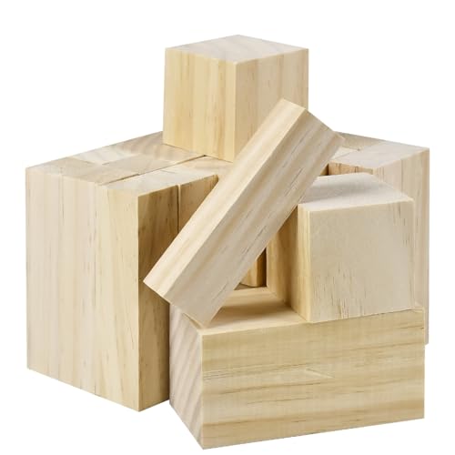 24-Piece Solid Wood Carving Blocks & Whittling Kit for Adults & Beginners - 3 Sizes Natural Wood Craft Supplies for DIY, Christmas Decor, Home Arts, Woodworking Class - size: 3 Sizes-24Pcs