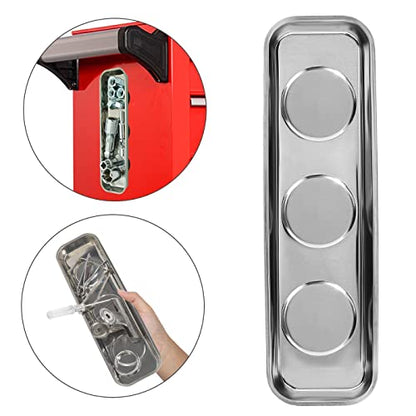 VASTOOLS Magnetic Parts Tray 3pc,for Socket Screw Nuts Bolts Metal Parts,Extra Strong Magnet,Thickened Tray,Stainless Steel - style: Tray 3pc