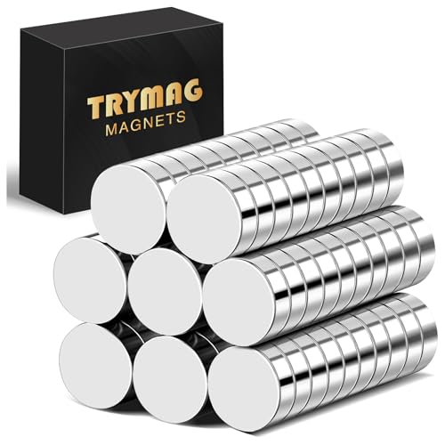 TRYMAG 80Pcs Small Round Magnets, 8x2mm Refrigerator Magnet - size: 8x2mm-80Pcs