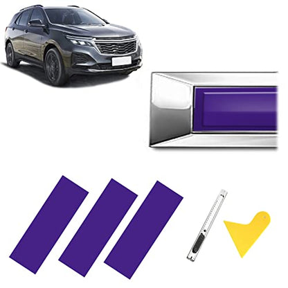 QianBao Compatible with 11.8" x 4" Chevy Bowtie Emblem Wrap Kit with Spatula and Cutter 3 Pcs Universal Logo Overlay Purple - color: Purple 3