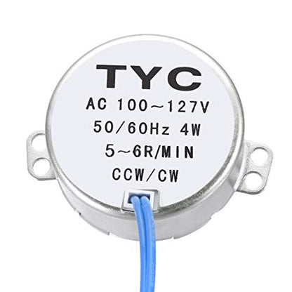 uxcell Synchronous Motor AC 100-127V 5-6RPM 50-60Hz CCW/CW 4W D Shaft 5 x 7mm - style: 5-6RPM