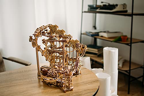 Wood Trick Spiral Wooden Marble Run 3D Wooden Puzzles for Adults to Build