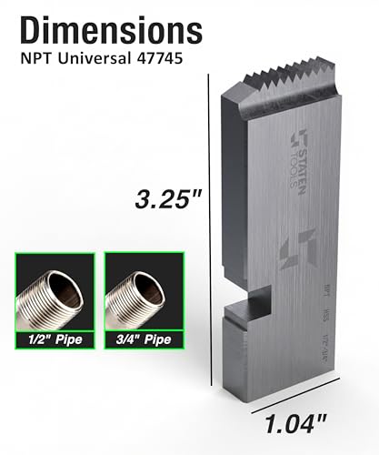 47745 HSS Pipe Dies 1/2 to 3/4 In NPT for Ridgid 811A - size: HSS 1/2"-3/4"