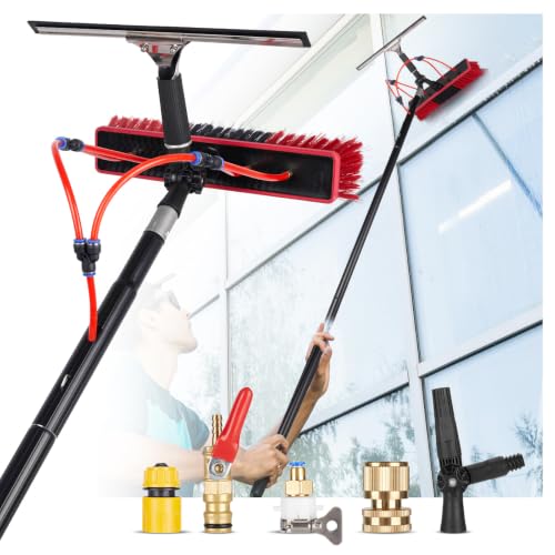 Solar Panel Cleaning Brush Kit Height Adjustable with 20m Hose