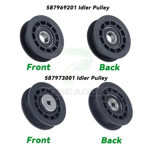2 Pack 587973001 Pulley with 587969201 Pulley for Husqvarna LC221A - size: 2x587973001+1x587969201
