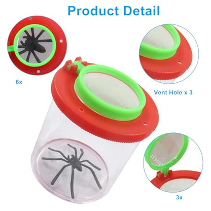Bug Viewer, 4Pcs Magnifying Insect Box Bug Cage Bug Jar
