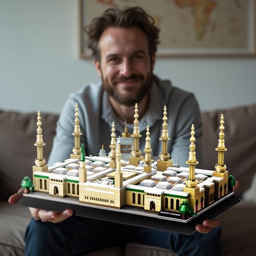 Prophet's Mosque-Medina Building Blocks Set, Islamic Educational Toy for Kids, DIY 3D Model Kit, for Architectural Collection (594Pcs)