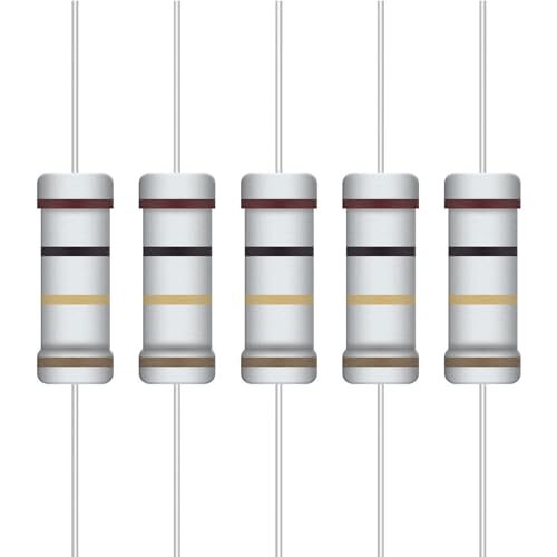 5W Carbon Film Resistor Kit from 1 Ohm to 1M Ohm 25 Values 5 Watt 5% Resistors Assortment - size: 5W