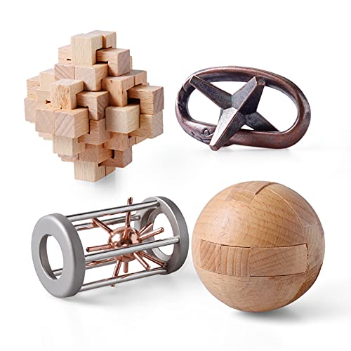Wooden and Metal Puzzles Gift for Kids, Teens, and Adult - style: Stlyle E