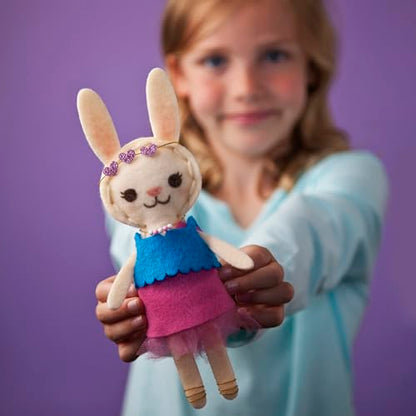 Craft-tastic – Make a Bunny Friend Craft Kit – Learn to Make 1 Easy-to-Sew Stuffie with Clothes & Accessories - style: Make a Bunny Friend Craft Kit