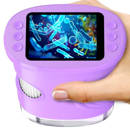 1000X Digital Handheld Microscope for Kids Portable Outdoor Toys & Gifts - color: Purple