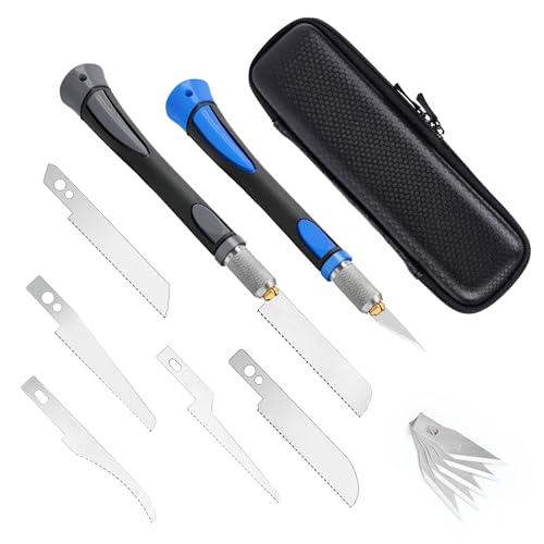 EHDIS Model Craft Hand Saw Kit Modelling Precision Hobby Knife with Storage Bag DIY Razor Hacksaw Tool for Handcrafted, Models and Other Fine Cutting