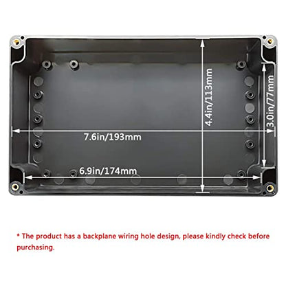 LeMotech ABS Plastic Electrical Project Case Power Junction Box, Project Box Black 7.87 x 4.72 x 2.95 inch (200 x 120 x 75 mm) - color: Black (1 pack), size: 7.87" x 4.72" x 2.95"