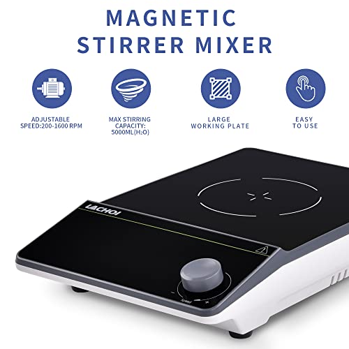 Magnetic Stirrer 5.9 inch Magnetic Stir Plate Stir Bar 1600RPM 5L - size: 5L-3
