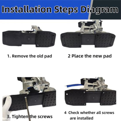 4-Piece Drywall Stilt Sole Non-Slip Replacement Kit,Heavy-Duty Stilt Anti-Slip Mat Anti-Slip Stilt Mats for Construction, Painting, Electrical Work, Plastering, Street Performances