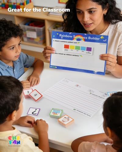 CHEFAN Sentence Building for Kids, Classroom Manipulatives, Speech Therapy - color: Color-coded Grammar Sentence Building