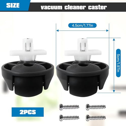 Universal Front Caster Wheel Replacement Kit - Dual Pack Compatible for Roborock Series Including S7/S7+/Q5/Q7 Max