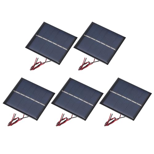 MECCANIXITY 5 Pcs 3V 0.45W 150mA Mini Solar Panels with 2 Cable - style: 3V 0.45W 150mA