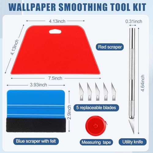 60 Pcs Hexagon Peel and Stick PVC Flooring Tile with Tool Kit