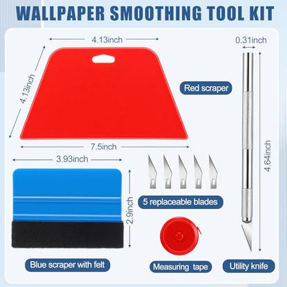60 Pcs Hexagon Peel and Stick PVC Flooring Tile with Tool Kit