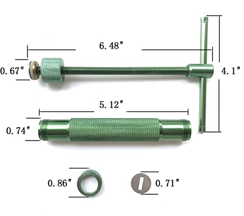 HEVERP Stainless Steel Clay Extruders Sugar Paste Extruder Cake Fondant Decorating Tool Set (Green) - color: Green