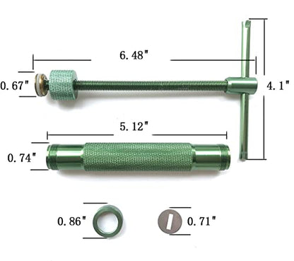 HEVERP Stainless Steel Clay Extruders Sugar Paste Extruder Cake Fondant Decorating Tool Set (Green) - color: Green