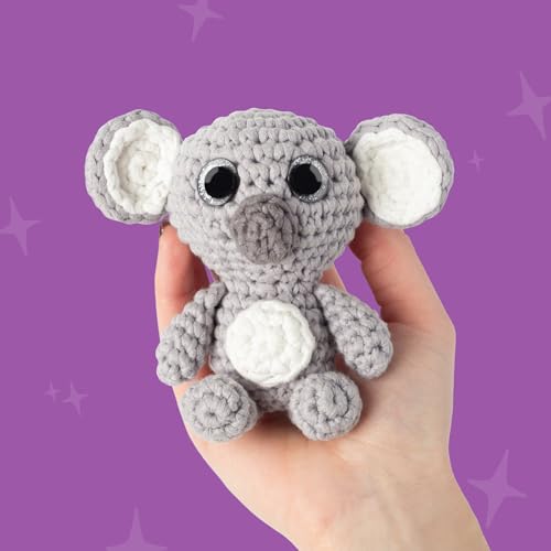 Cookie Box Crochet Kit for Beginners, Koala Coal - color: Gray