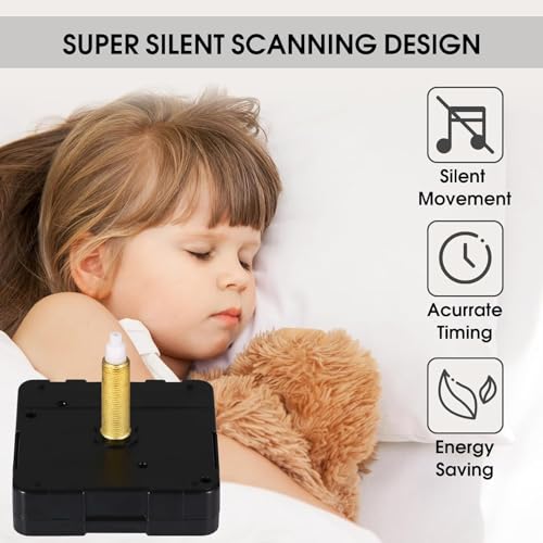 Upgrade Your DIY Clock Project with Long Shaft Silent Clock Mechanisms - Perfect for Thick Panels! Get Inspired and Create a Stylish Timepiece at Home (32mm Shaft, Gold Hands) - color: Gold