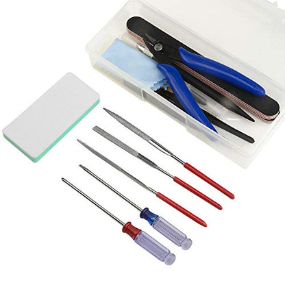 25Pcs Model Basic Tools Craft Set for Gundam Model Tools Kit with Plastic Box Model Assemble Car Hobby Model Building Repairing and Fixing DIY Craft Kit