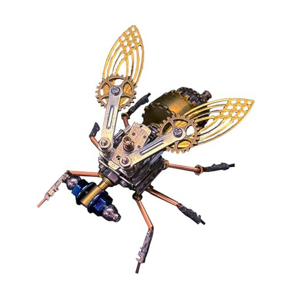 3D Metal Puzzles for Adults Teens-160+Pcs-Mechanical Fruit FIy Bee Insect Models-3 Hours to Build-Ideal for Birthday Gifts and Decorations(Mechanical Fruit Fly) - style: Mechanical Fruit Fly