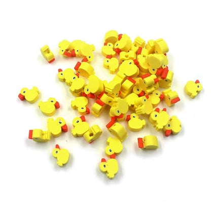 100 Pcs Polymer Clay Beads Heishi Spacer Beads Supplies (Duck) - color: Duck