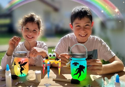 DIY STEM Toys Arts and Crafts for Boys, Space Night Light Kit for Kids 5-12 - color: Blue- Space