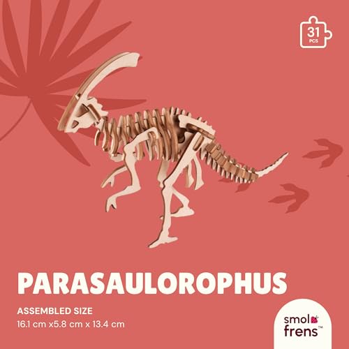 3D Wooden Puzzles for Kids Ages 8+, 4 Pack Dinosaur Puzzles, FSC-Certified Wood, Plastic-Free, STEM Kit for Kids Teens Adults, Wood Craft Model Kit, Individually Wrapped Party Favors - Jurassic Frens - color: Jurassic Frens