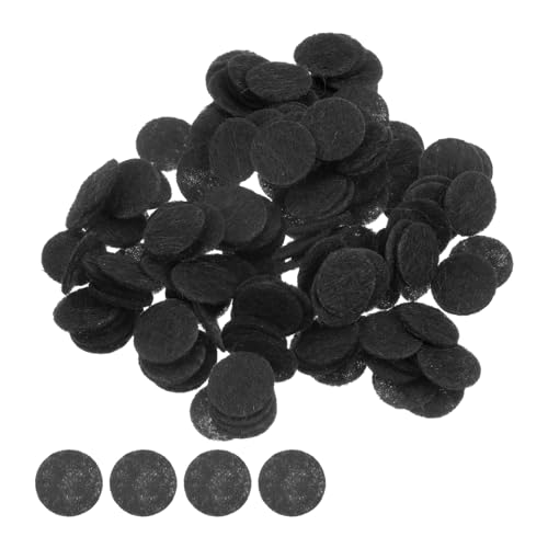 HARFINGTON 200pcs Round Felt Circles, 10mm 3/8" Pre Cut Felt Craft Pads Non-Woven Mini Felt Fabric Circles for DIY Sewing Handcraft Cut Projects Craft Finishing, Black - color: Black, size: 10mm