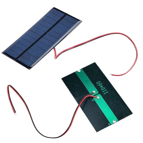 Flylin 4Pcs 11 6cm Mini Solar Panel Power Module DC 6V 1W with 30cm Cable