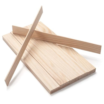 Wooden Dowels for Crafts, Wood Strips Trim Slats for Wall 1/8" × 1.5" × 15", 30 PCS Wooden Sticks for Crafts, Flat Wood Dowel Rods for Crafting, Unfinished Lumber Boards Planks for Woodworking - size: 1/8x1.5x15 in - 30PCS