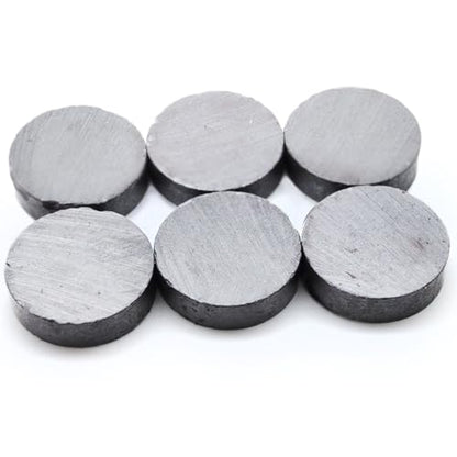 Eisco - Ceramic Disc Magnets Pack of 6-25x5mm - Durable and Versatile Magnets for Science, Education, and Experiments - Ideal for Magnetic Fields Studies, STEM Projects, and Lab Applications