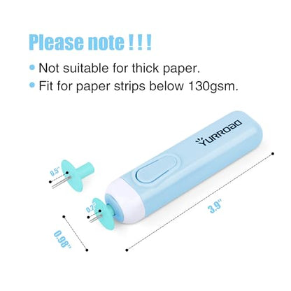 2-in-1 Electric Quilling Pen, Dual Tips for 1/16-3/8 in (1.5-10mm) Strips