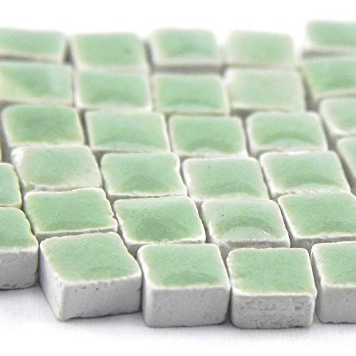 Moroccan Handmade Ceramic Tiles, 1000 Pieces, Small-Scale 5 mm 0.19 inch Pale Green, WG05 - color: Pale green, WG05
