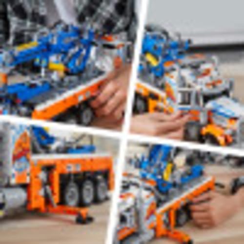 LEGO Technic Heavy-Duty Tow Truck 42128 with Crane Toy Model Building Set, Engineering for Kids Series - style: Frustration-Free Packaging