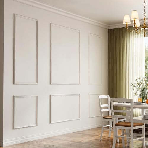 INMOZATA Pre-Cut Peel and Stick Wall Molding, 50" x 20",50" x 40" - size: 50" x 20",50" x 40"