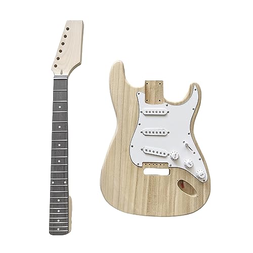 DBL DIY Electric Guitar Kit,Paulownia Body and Maple Neck,6-Strings