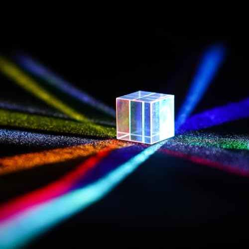 Colorful Crystal Glass Prism X-Cube RGB Dispersion Optical Glass Prisms - size: 20mm X-Cube