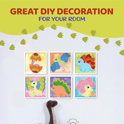 jackinthebox Poke Art Dinosaurs Crafts Kit for Kids, Boys & Girls, Ages 4-8 - style: Dinosaur