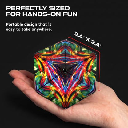 Shashibo DODECA Magnetic Puzzle Cube, Stress Relief Fidget Toy - color: Cosmic Surfer, size: DODECA