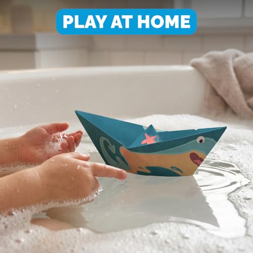 WOYS Floating Origami Boats | Marine Set | Waterproof Premium Reusable Paper | Screen-Free DIY Arts & Crafts Activity & Gift | 5 Sheets | Bath, Pool & Indoor Play - color: MARINE