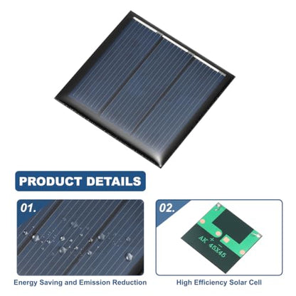 MECCANIXITY 8Pcs 1.5V 0.225W 150mA Mini Solar Panels, Small Solar Photovoltaic Power Cells Charge DIY Electric Toy Materials Kits - style: 1.5V 0.225W 0.15A
