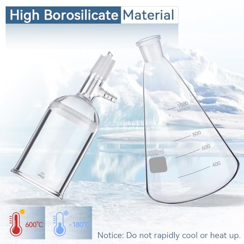 1000mL Vacuum Filtration Kit with 250mL Funnel - size: 1000mL & 250mL